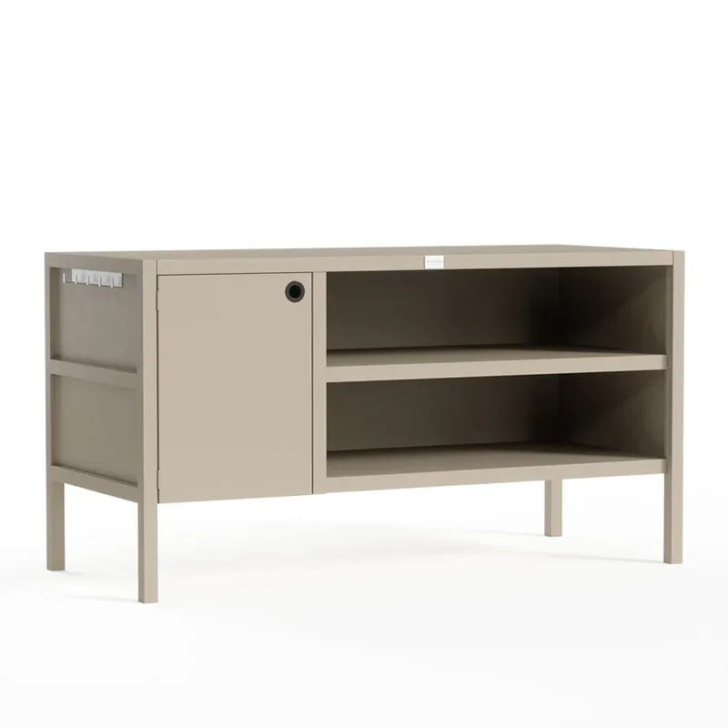 ஒரு கதவு கொண்ட இரட்டை அடுக்கு வெளிப்புற சமையலறை கேபினட்